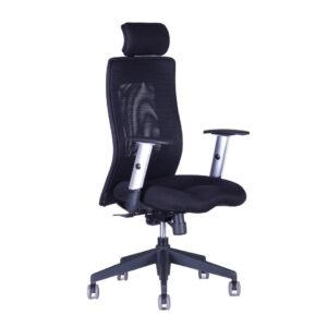 Kancelářská židle na kolečkách Office Pro CALYPSO XL SP1 - s područkami a podhlavníkem Černá 1111