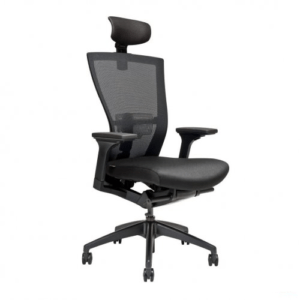 Kancelářská židle na kolečkách Office Pro MERENS SP – s područkami a opěrkou hlavy Černá BI 201