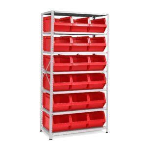 Regál s plastovými boxy 9000 + POWER